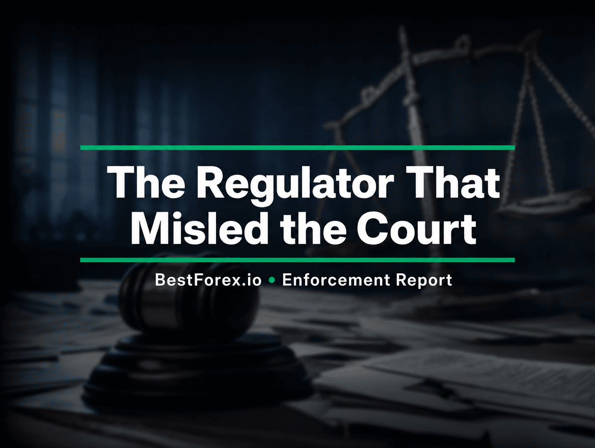 Judge's gavel and scales of justice on scattered legal documents — Celsius Network CFTC fraud enforcement. BestForex.io Enforcement Report.