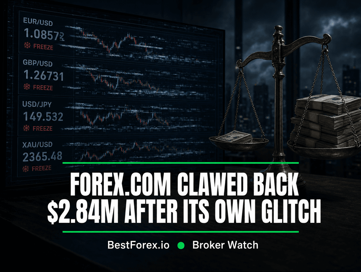 FOREX.com Fined $700,000 After Clawing Back $2.84 Million From Customers Following Its Own Platform Glitch