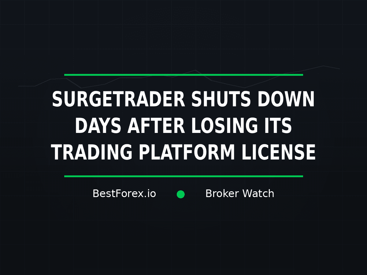 SurgeTrader shuts down after Match Trader platform license termination — BestForex.io Broker Watch