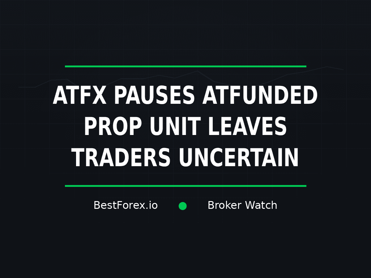 ATFX pauses ATFunded prop unit and leaves traders uncertain — BestForex.io Broker Watch