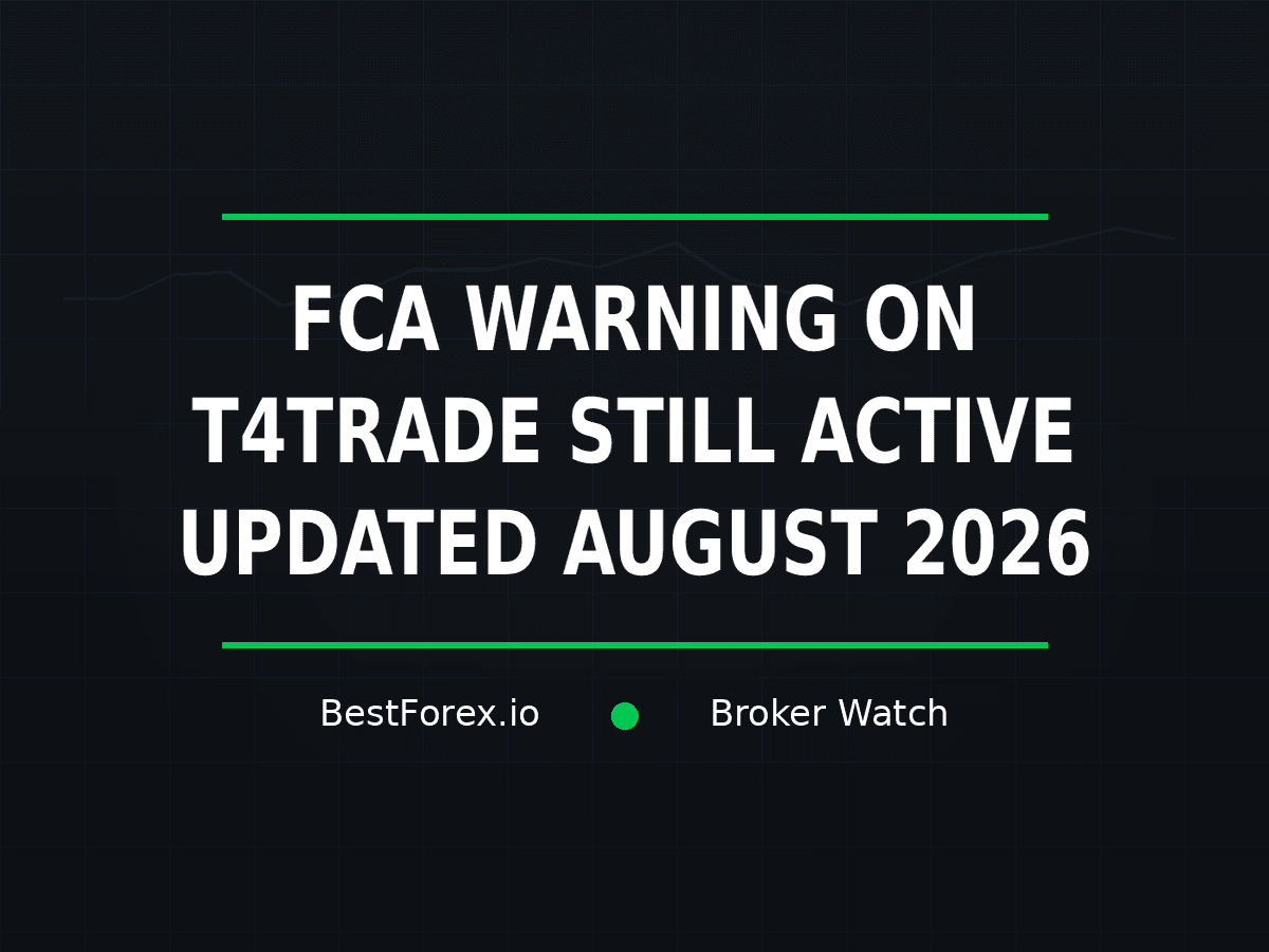 FCA warning that T4Trade is not authorised updated August 2026 — BestForex.io Broker Watch