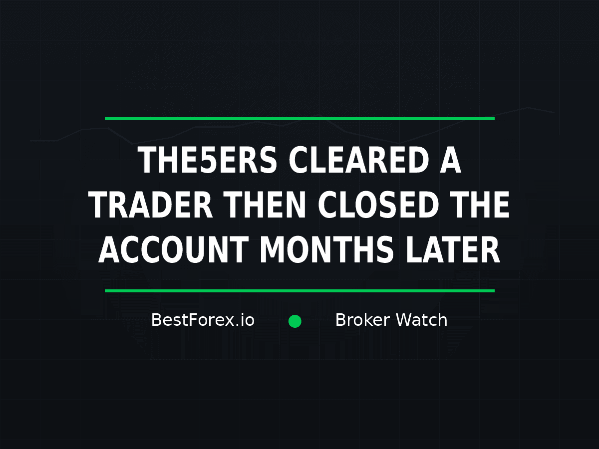 The5ers trader account closed months after a bulk-trading finding was reversed — BestForex.io Broker Watch