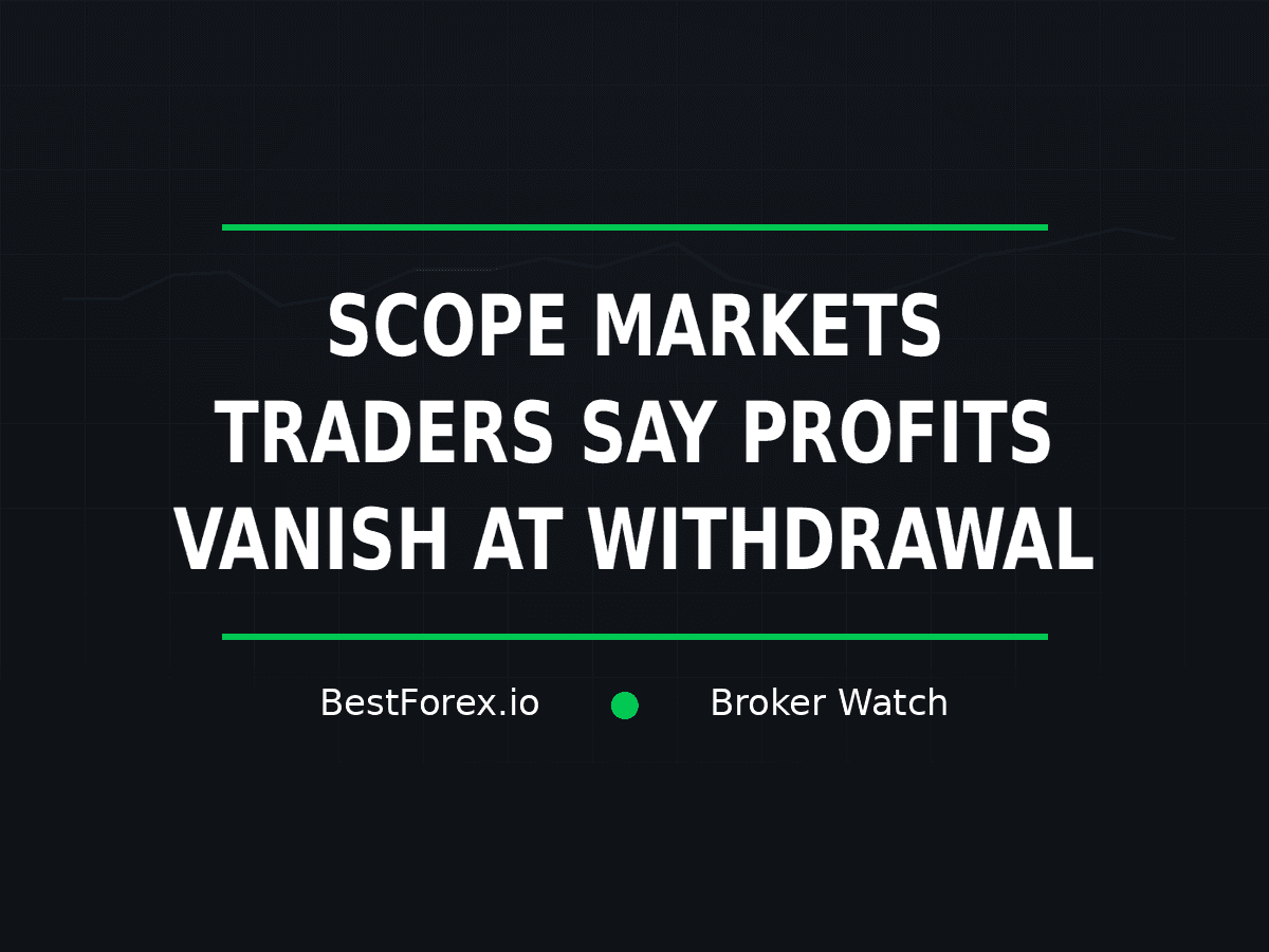 Scope Markets traders report profits vanishing at withdrawal — BestForex.io Broker Watch