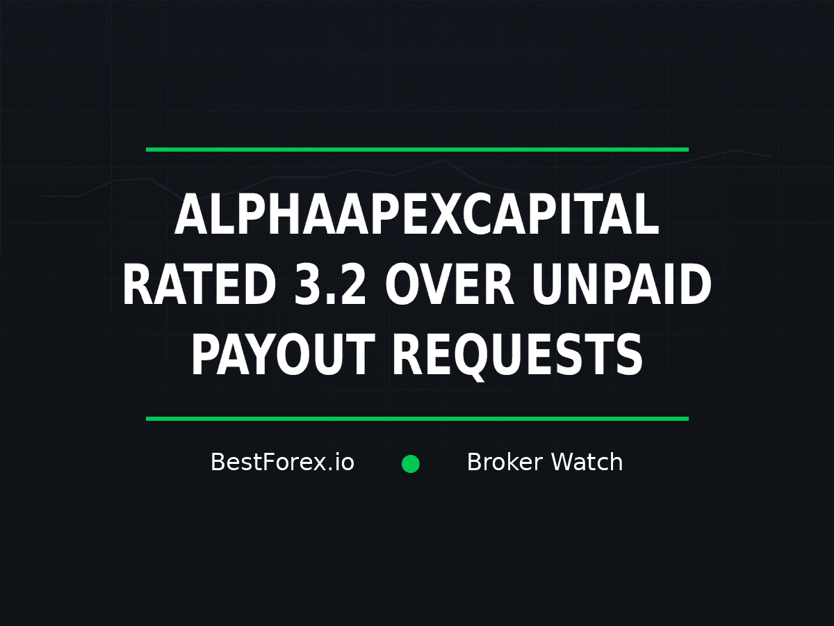 AlphaApexCapital rated 3.2 amid unpaid payout allegations — BestForex.io Broker Watch