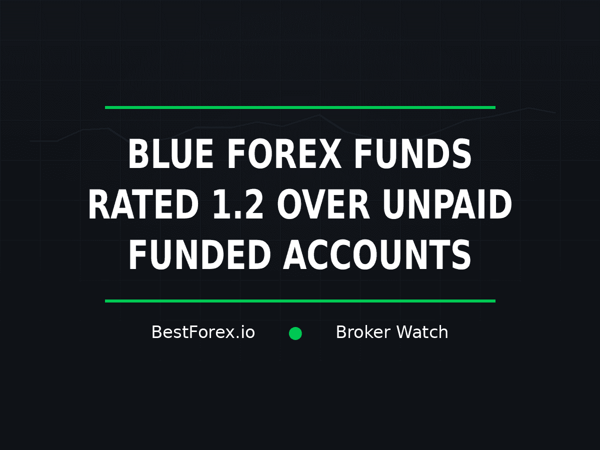 Blue Forex Funds rated 1.2 over allegations of unpaid funded accounts — BestForex.io Broker Watch