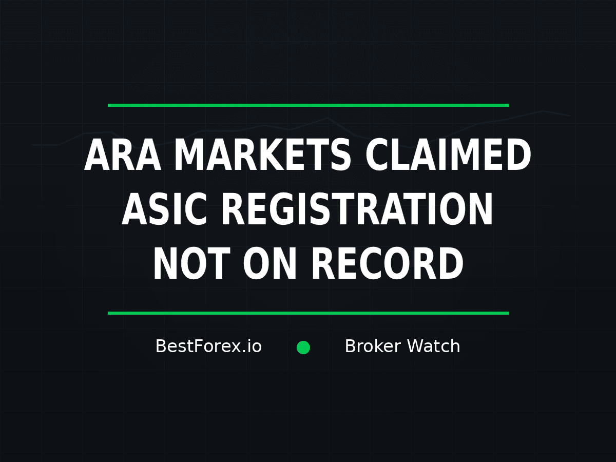 ARA Markets Australian registration claim was not found while its broker domain is listed for sale — BestForex.io Broker Watch