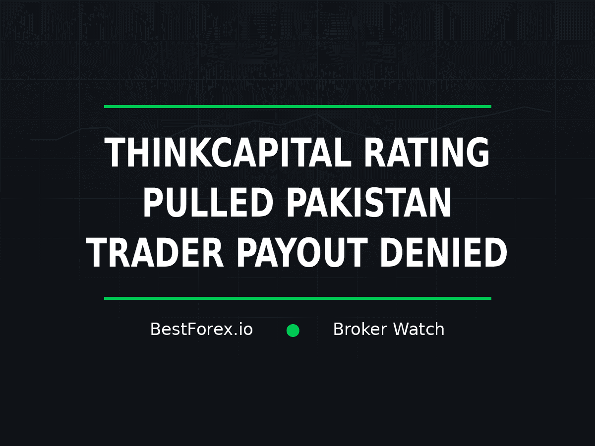 ThinkCapital Trustpilot rating and a reported Pakistan trader payout dispute — BestForex.io Broker Watch